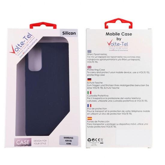 (Galaxy A34) Volte-Tel Back Cover Σιλικόνης Ανθεκτική Μπλε
