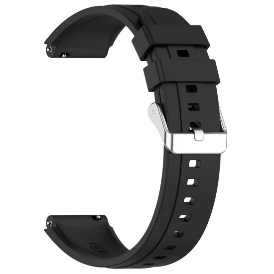 (Huawei Watch GT 4 (41mm)/W1/Honor Watch S1/Garmin Venu 2S/Vivoactive 4S) Techsuit Watchband (W075) 18mm Black