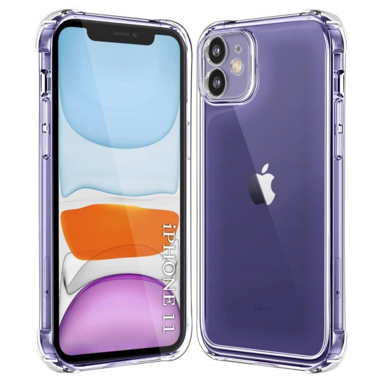 (iPhone 11) Techsuit Back Cover Shockproof Silicone Clear