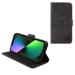 (iPhone 13) Lime Essential Book Cover Magnet Δερματίνης Γκρι