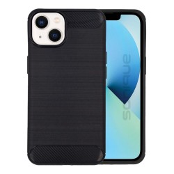 (iPhone 13) Sonique Back Cover Carbon Brushed Σιλικόνης Μαύρο