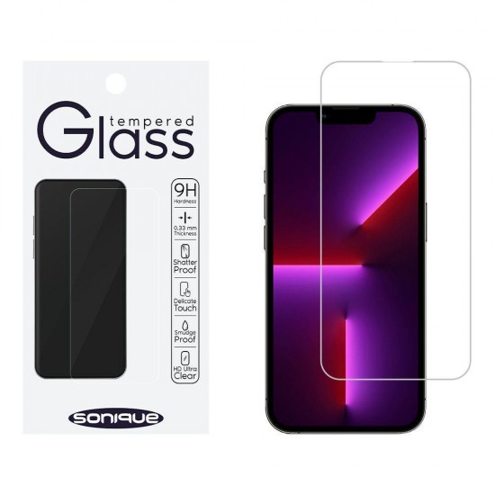 (iPhone 13/13 Pro/14/16e/ 17e) Sonique Hardy Glass Premium Series HD 9H