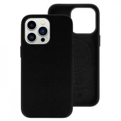 (iPhone 13 Pro) OEM Back Cover Magsafe Leather Black