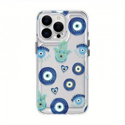 (iPhone 14 Pro Max) OEM Back Cover Evil Eye TPU Transparent