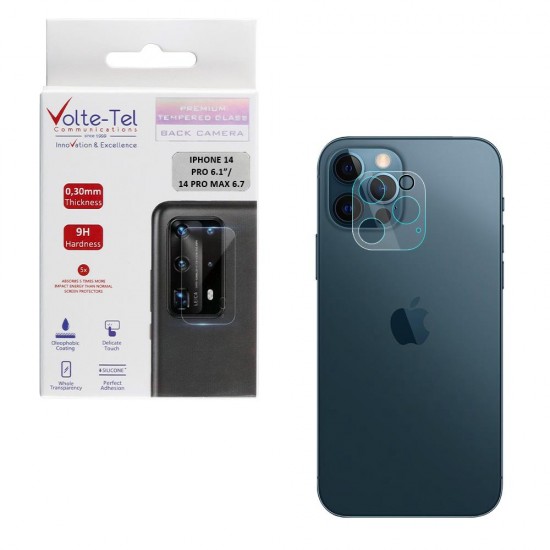 (iPhone 14 Pro / 14 Pro Max) Volte-Tel Προστασία Κάμερας Tempered Glass