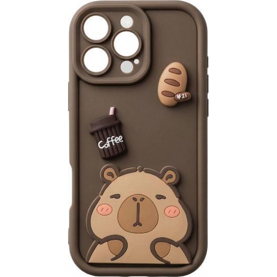 (iPhone 15) Senso Back Cover 3D Trendy Capybara