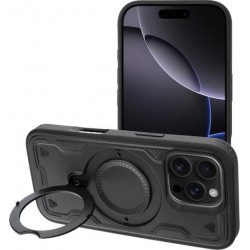 (iPhone 15) Senso Back Cover Frost Armor Mag Black