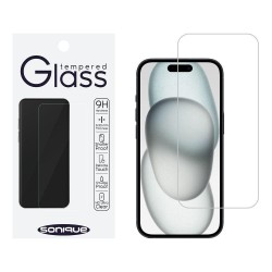 (iPhone 15/iPhone 16) Sonique Hardy Glass Premium Series HD 9H