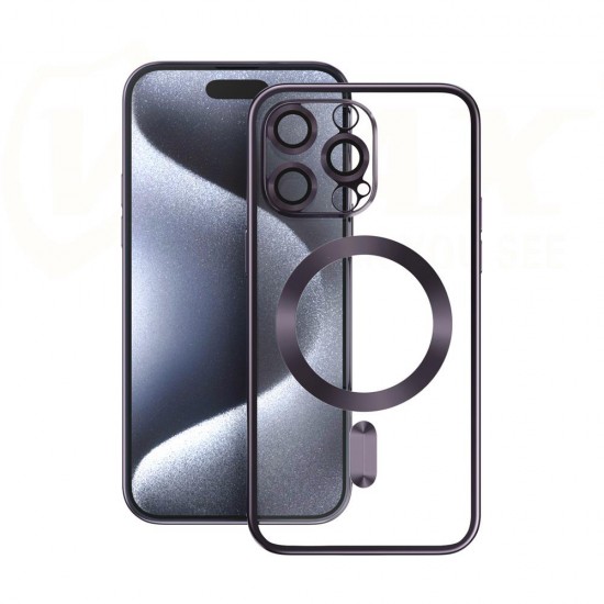 (iPhone 16) Vmax Back Cover Electroplating Mag TPU Purple