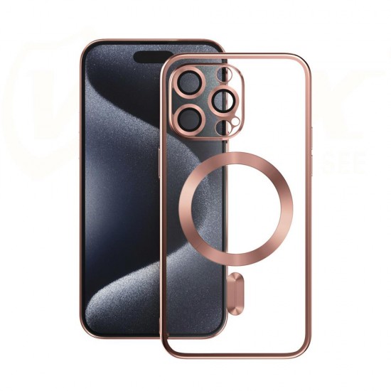 (iPhone 16) Vmax Back Cover Electroplating Mag TPU Rose Gold