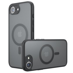(iPhone 16e) Techsuit Back Cover PureFrost MagSafe Frosted Black