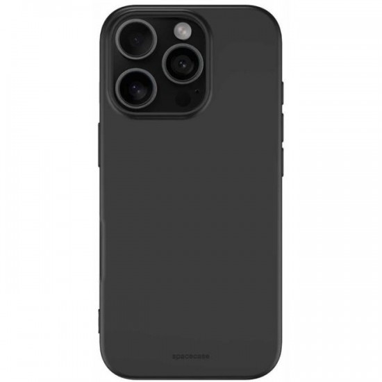 (iPhone 16 Pro) Spacecase Back Cover Silicone Black