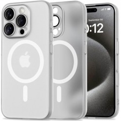 (iPhone 16 Pro) Tech-Protect Back Cover MagSlim Σκληρή Ημιδιάφανη με MagSafe & Πλαίσιο Κάμερας - Matte / White
