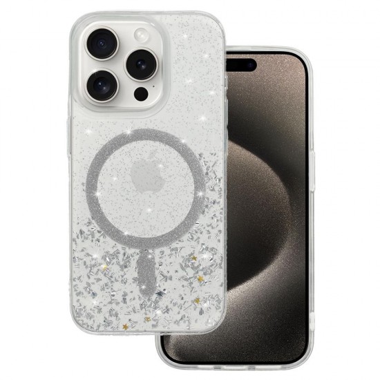 (iPhone 16 Pro) Tel Protect Back Cover Magsafe Moonlight Silver Clear