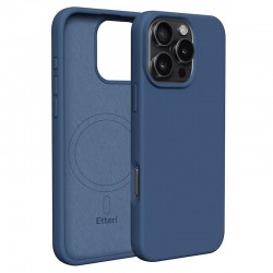 (iPhone 16 Pro Max) Etteri Back Cover Silicone Mag Dark Blue