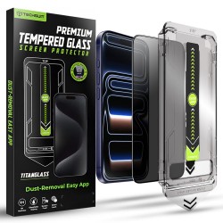 (iPhone 17 Pro) Techsuit TitanGlass FullCover Privacy