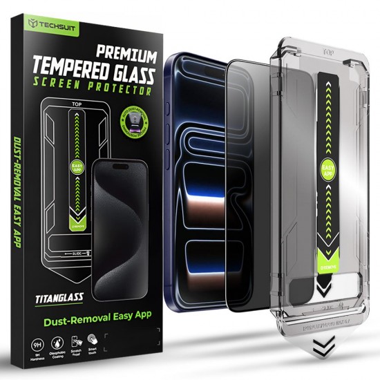 (iPhone 17 Pro) Techsuit TitanGlass FullCover Privacy