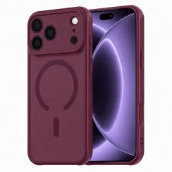 (iPhone 17 Pro/18 Pro) Techsuit Back Cover HaloFrost II MagSafe Dark Cherry
