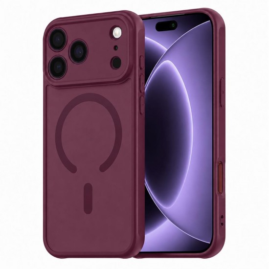 (iPhone 17 Pro/18 Pro) Techsuit Back Cover HaloFrost II MagSafe Dark Cherry