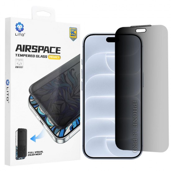 (iPhone 18 Pro) Lito Airspace Border Tempered Glass Privacy