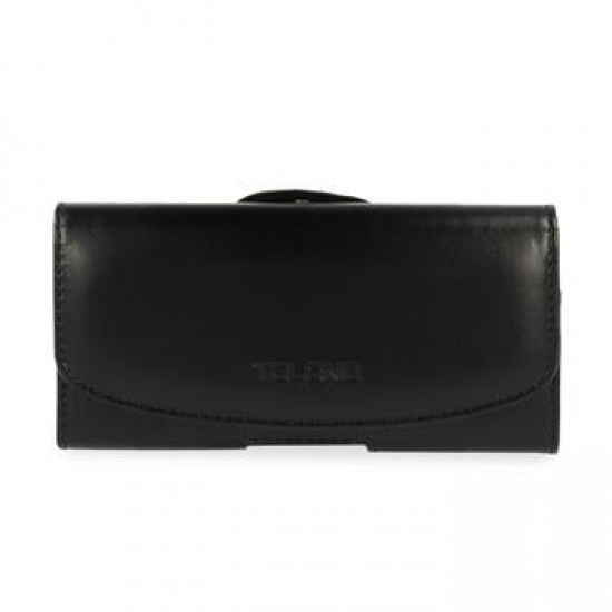 (Iphone 6/7/8 Plus/Xs Max/Huawei P30/Samsung A10E/A20E/S10/S20) Telone Belt Case VIVA Leather Black
