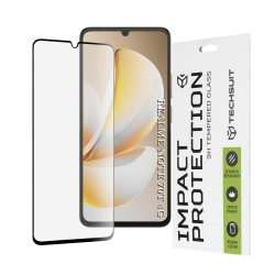 (Realme Note 70T) Techsuit Full Glue Tempered Glass Black