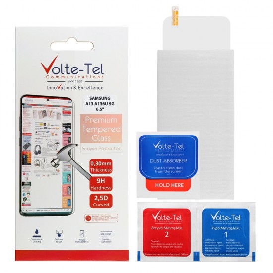 (Samsung Galaxy A13 5G) Volte-Tel Full Glue 2.5D 0.30mm Tempered Glass