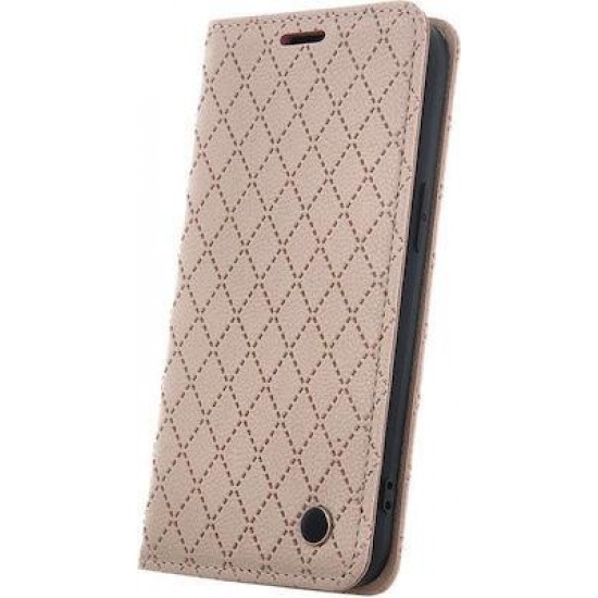 (Samsung Galaxy A14 4G/5G) OEM Book Cover Smart Caro beige