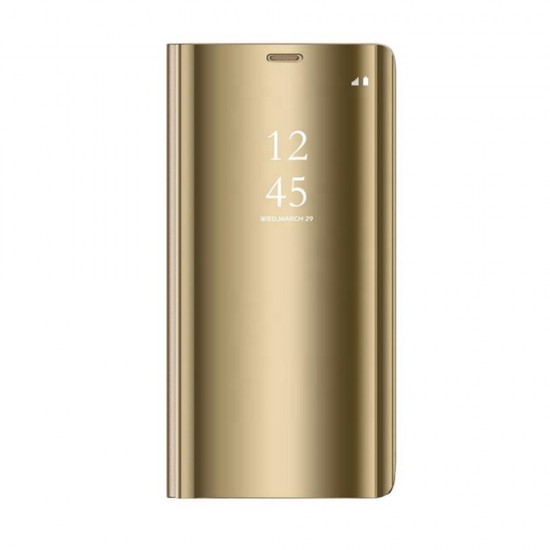 (Samsung Galaxy A14 5G) OEM Book Cover Clear View Gold