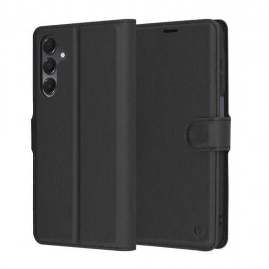 (Samsung Galaxy A16) Techsuit Book Cover Leather Folio Black