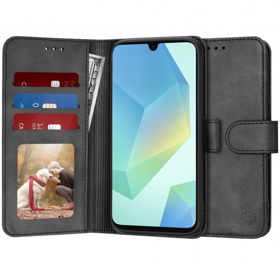 (Samsung Galaxy A16 4G/5G) Techsuit Book Cover Fancy Diary Black