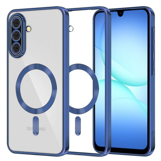 (Samsung Galaxy A17 5G/4G) Techsuit Back Cover Luxury Crystal MagSafe Deep Blue