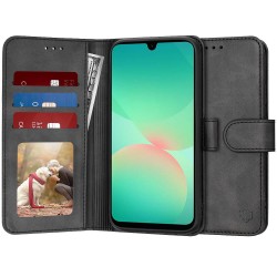 (Samsung Galaxy A26 5G) Techsuit Book Cover Diary Black
