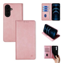 (Samsung Galaxy A27 5G) Sonique Book Cover Vintage Magnet Wallet Ροζ Χρυσό