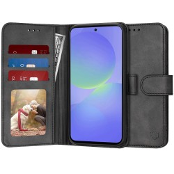 (Samsung Galaxy A36 5G) Techsuit Book Cover Fancy Diary Black