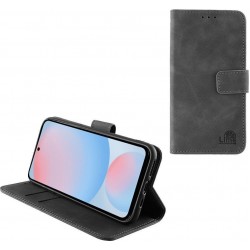 (Samsung Galaxy A56 5G) Lime Book Cover Essential Magnet Stand Clip Grey