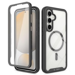(Samsung Galaxy S25) Tech-Protect Back Cover Defense Magsafe Transparent Black