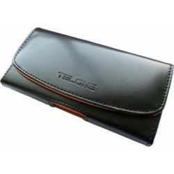 (Universal Εως 5'') Telone Viva Hostel Belt Case Leather  Μαύρο