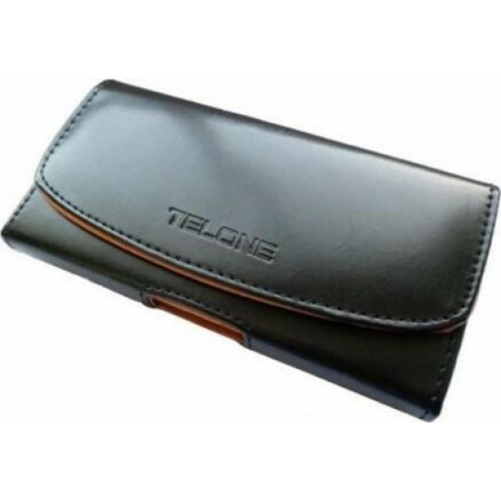 (Universal Εως 5'') Telone Viva Hostel Belt Case Leather  Μαύρο
