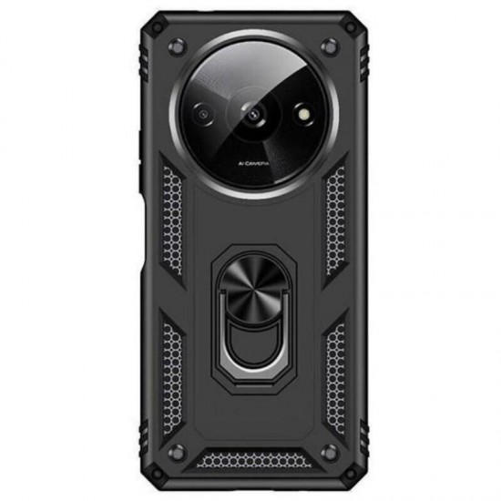 (Xiaomi Redmi 14C/Poco C75) OEM Back Cover Ring Armor Black