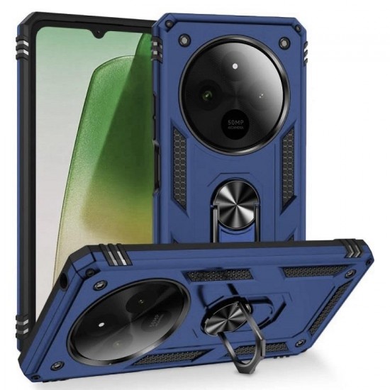 (Xiaomi Redmi 14C/Poco C75) OEM Back Cover Ring Armor Blue