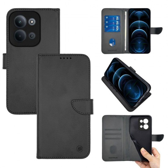 (Xiaomi Redmi 15C/Poco C85) Sonique Book Cover Urban Wallet Μαύρο