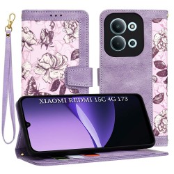 (Xiaomi Redmi 15C 4G/5G) Techsuit Book Cover FlipCraft Mysterious Purple