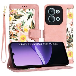 (Xiaomi Redmi 15C 4G/5G) Techsuit Book Cover FlipCraft Sweetheart Pink
