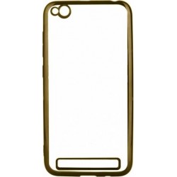 (Xiaomi Redmi 5A) OEM Back Cover Silicone Trans/Side Gold