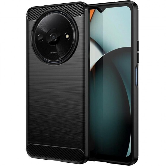 (Xiaomi Redmi A3) Noozy Back Cover Σιλικόνης Ανθεκτικό Μαύρο