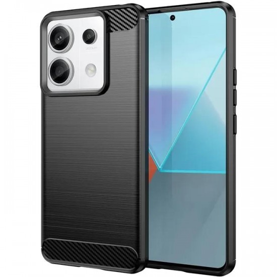 (Xiaomi Redmi Note 13 Pro 5G/Poco X6) Techsuit Back Cover Carbon Silicone Black