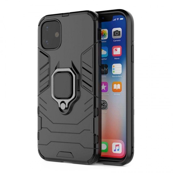 (Xiaomi Redmi Note 14 Pro 5G) OEM Back Cover Ring Armor Black