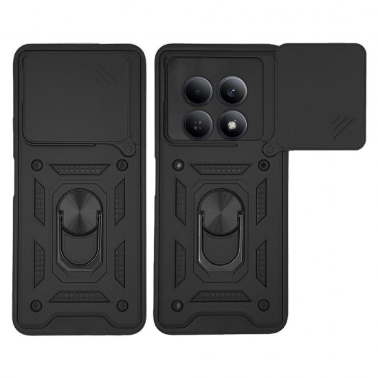 (Xiaomi Redmi Note 15 4G/5G / Poco M8 5G) Sonique Back Cover Ring Armor CamPro Black