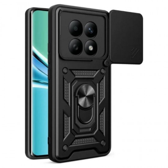 (Xiaomi Redmi Note 15 Pro 5G) OEM Back Cover Slide Camera Σιλικόνης / Πλαστικό Μαύρο
